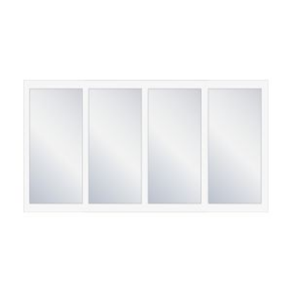Afbeeldingen van 4 delige aluminium vouwwand